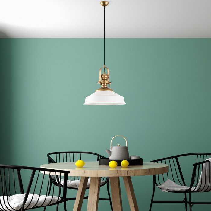 Opviq Lámpara de araña de metal blanca con altura ajustable Opviq Lámpara de araña de metal blanca con altura ajustable